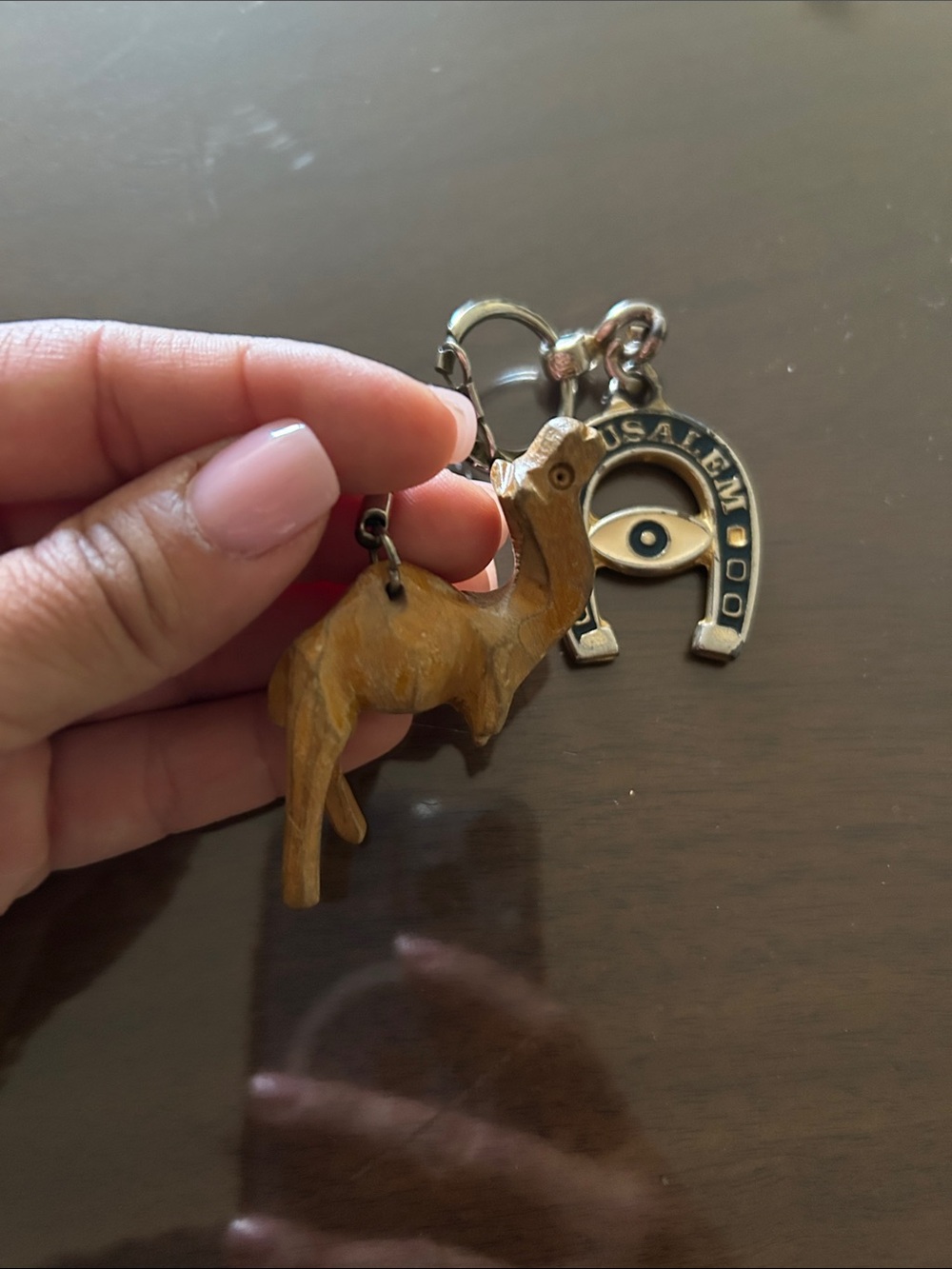 Jerusalem Horseshoe & Camel Keychain Charm - Brown Palestine - Picture 3 of 6